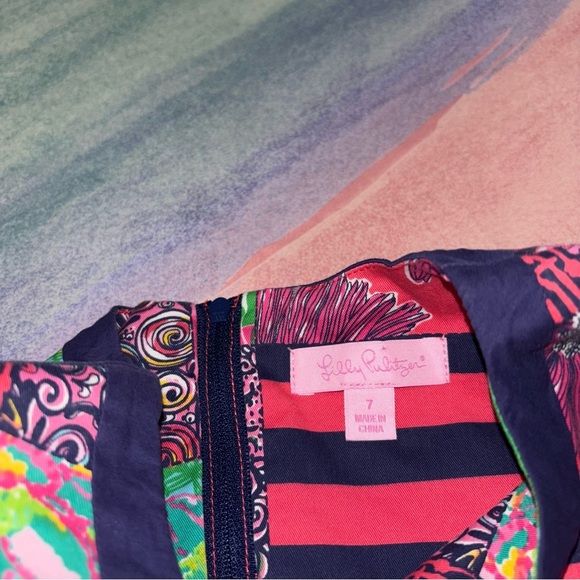 Lilly Pulitzer patch dress girls size 7 - Picture 3 of 5